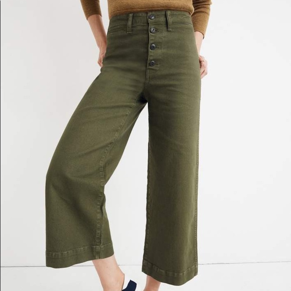 Madewell Jesse Kamm STYLE Pants in Olive Green 24